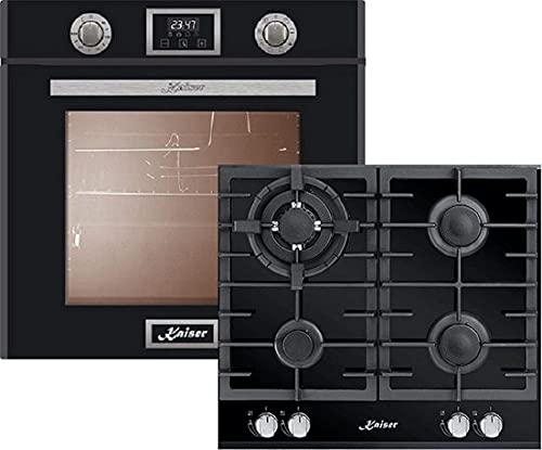 Kaiser Herd Set Backofen-Set EH 6326 SP Elektro Backofen, Autark, 79L, Selbstreinigung, Drehspieß, 10 Funktionen +Gas-Kochfeld KCG 6380, 60cm, Schwarz Glas, Einbau Herd, 3,8kW WOK,Erdgas Fl.Gas Kaiser Herd Set Backofen-Set EH 6326 SP Elektro Backofen, Autark, 79L, Selbstreinigung, Drehspieß, 10 Funktionen +Gas-Kochfeld KCG 6380, 60cm, Schwarz Glas, Einbau Herd, 3,8kW WOK,Erdgas Fl.Gas von Kaiser