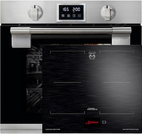 Kaiser Herd Set EH 6337 Luxus Pyrolyse Einbaubackofen 60cm + Induktionskochfeld 60 cm KCT 6140 FI, FREE ZONE mit 2 FLEX Induktions-Zonen TFT Display von Kaiser