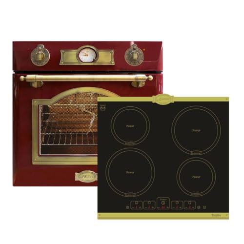 Kaiser Herd Set EH 6355 RotEm+KCT 6195 IEm Induktionskochfeld 60cm, Elektro Backofenset, Autark, 79L, Einbau Backofen, 8 Funktionen+Einbau Induktions Kochfeld 60 cm von Kaiser