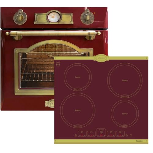 Kaiser Herd Set EH 6355 RotEm+KCT 6195 IRotEm Induktionskochfeld 60cm, Elektro Backofenset, Autark, 79L, Einbau Backofen, 8 Funktionen+Einbau Induktions Kochfeld 60 cm von Kaiser