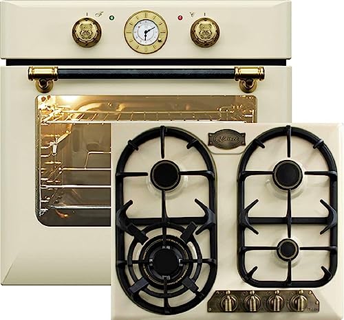 Kaiser Herdset Autark Einbaubackofen EH 6432 ElfBE Eco+KG 6325 ElfEm, Retro Einbau Backofen Elektro, Drehspieß, 10 Funktionen+ Retro Einbau Gasherd Kochfeld, 60cm, Emailliert Elfenbein Kaiser Herdset Autark Einbaubackofen EH 6432 ElfBE Eco+KG 6325 ElfEm, Retro Einbau Backofen Elektro, Drehspieß, 10 Funktionen+ Retro Einbau Gasherd Kochfeld, 60cm, Emailliert Elfenbein von Kaiser