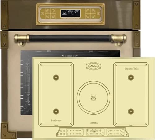 Kaiser Herdset EH 6726 ElfAD+KCT 7797 FI ElfEm, Retro Einbau Backofen 80L, Elektro Backofenset –11 Betriebsfunktionen+Retro Einbau Induktions Kochfeld 77 cm, Glas in Elfenbein mit Facette von Kaiser