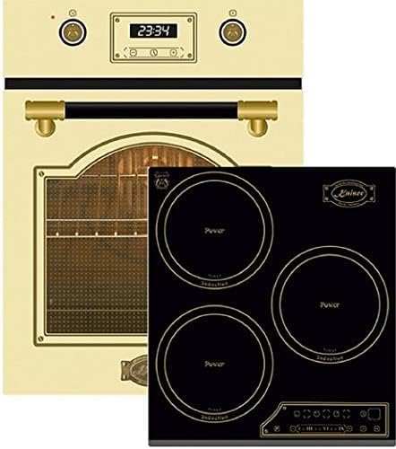 Kaiser Induktions Herd-Set EH 4796 ElfAD+KCT 4795 FI AD, Retro Backofen Einbaubackofen 45 cm, Autark, 50 L, 9 Funktionen+45 cm, ohne Rahmen, Facetten,Funktionsdisplay, Power Booster, Induktionsherd von Kaiser