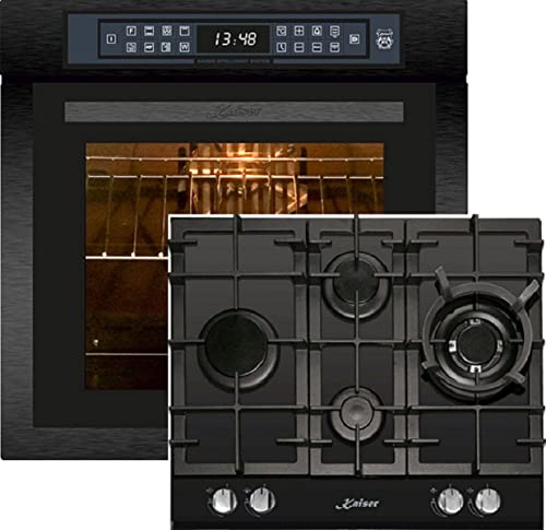 Kaiser Induktions Herd-Set EH 6306 Rs + KCG 6394, Einbaubackofen,Schwarz,79L 15 Fkt. Grill Air fryer Full Touch + Einbau Gaskochfeld 60cm, Schwarz Glas, Einbau Herd, 3,8kW WOK, Erdgas, Propangas Kaiser Induktions Herd-Set EH 6306 Rs + KCG 6394, Einbaubackofen,Schwarz,79L 15 Fkt. Grill Air fryer Full Touch + Einbau Gaskochfeld 60cm, Schwarz Glas, Einbau Herd, 3,8kW WOK, Erdgas, Propangas von Kaiser
