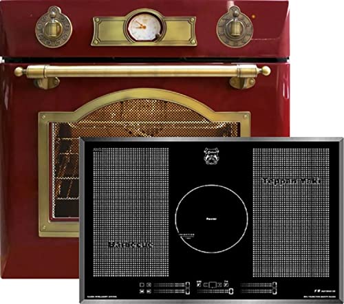 Kaiser Induktions Herd Set EH 6355 RotEm + KCT 777 FI La Perle, Elektro Backofenset, Autark, 79L, Einbau Backofen, 8 Funktionen + Einbau Induktions Kochfeld 77 cm, Schwarz Glas, Induktionsherd von Kaiser