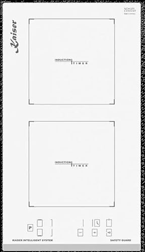Kaiser Induktions-Kochfeld KCT 3726 FI W + Grllplatte, Weißes Glas, Facette vorne, 30 cm von Kaiser