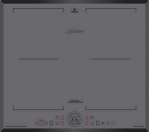 Kaiser Induktions-Kochfeld KCT 6730 FIG inkl. Grillplatte, Kaiser Flex Induktionskochfeld mit grauem Glas 60 cm Einbau Herd Autark inkl. Grillplatte von Kaiser