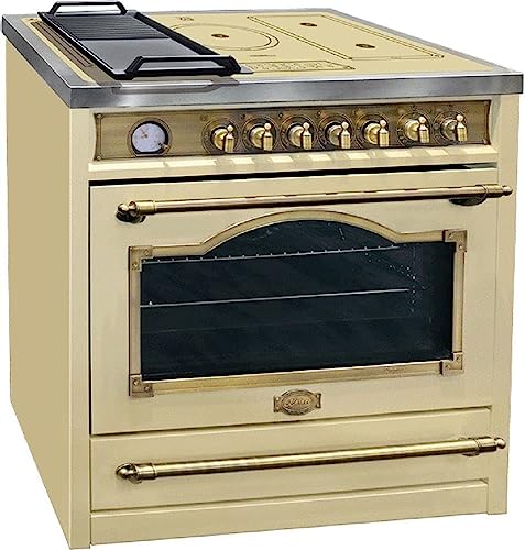 Kaiser Empire HC 93655 Retro Herd mit Induktionskochfeld 90cm Elfenbein Range Coocker | Multi 8 Elektrobackofen 115L, mit Drehspieß | 5 Induktionszonen (2 Flex-Zonen) mit Booster | Selbstreinigung Kaiser Empire HC 93655 Retro Herd mit Induktionskochfeld 90cm Elfenbein Range Coocker | Multi 8 Elektrobackofen 115L, mit Drehspieß | 5 Induktionszonen (2 Flex-Zonen) mit Booster | Selbstreinigung von Kaiser