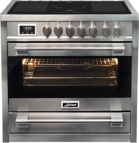 Kaiser Induktions-Standherd HC 93691 IR, Elektro Standherd 90 cm/Kaiser Empire mit Induktionskochfeld /5 Kochzonen/8 Multifunktions-Elektro-Backofen/Selbstreinigung/115 L von Kaiser