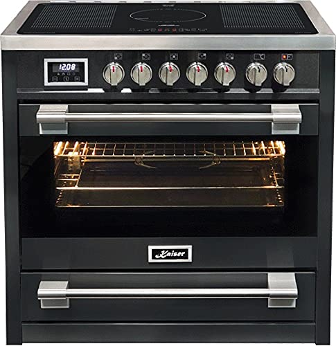 Kaiser Induktions-Standherd HC 93691 IS, Elektro Standherd 90 cm/Kaiser Empire mit Induktionskochfeld /5 Kochzonen/8 Multifunktions-Elektro-Backofen/Selbstreinigung/115 L von Kaiser