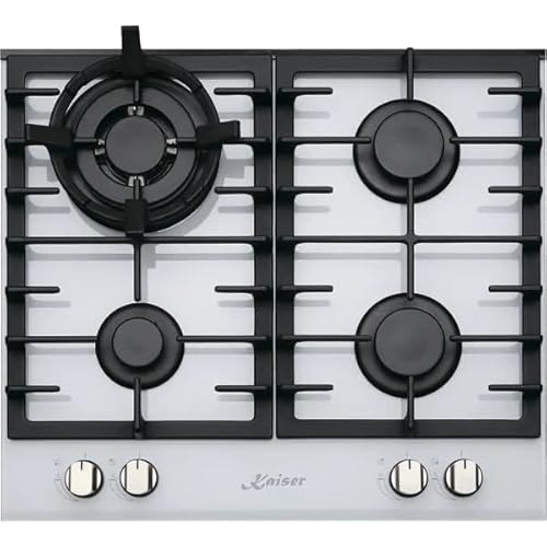 Kaiser KCG 6380 W Turbo Glaskeramik Gaskochfeld Einbau, 4 Hochwertige Brenner, 3,8 kW dreikreis Turbo-Brenner mit Wok- Adapter aus Gußeisen Kaiser KCG 6380 W Turbo Glaskeramik Gaskochfeld Einbau, 4 Hochwertige Brenner, 3,8 kW dreikreis Turbo-Brenner mit Wok- Adapter aus Gußeisen von Kaiser