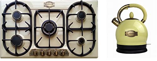 Kaiser KG 9325 ElfEm Gas-Kochfeld,90cm,Einbau Herd, Emaliert Elfenbein, 3,8 KW WOK,Gas-Control,Erdgas, Propangas+WK 2000 ElfEm Exklusiver Retro Wasserkocher Kontroll LED 2 L 1800W Kaiser KG 9325 ElfEm Gas-Kochfeld,90cm,Einbau Herd, Emaliert Elfenbein, 3,8 KW WOK,Gas-Control,Erdgas, Propangas+WK 2000 ElfEm Exklusiver Retro Wasserkocher Kontroll LED 2 L 1800W von Kaiser