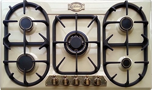 Kaiser KG 9325 ElfEm Retro Gaskochfeld 90cm Autark/Exklusives Gasherd von Kaiser/Gas Kochfeld/Elfenbein/ Massive Gusseisenroste/WOK Brenner 3,8kW mit Adapter/Gas-Control/Erdgas und Propangas Kaiser KG 9325 ElfEm Retro Gaskochfeld 90cm Autark/Exklusives Gasherd von Kaiser/Gas Kochfeld/Elfenbein/ Massive Gusseisenroste/WOK Brenner 3,8kW mit Adapter/Gas-Control/Erdgas und Propangas von Kaiser