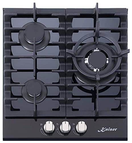 Kaiser Kochfeld 45cm Autark/Gaskochfeld/3,8 kW WOK Brenner/Gas-kochstelle/Elektro/Gaskocher/Kochmulde/Erdgas und Propangas/Gas auf Schwarzem Glas/Glaskeramik Gaskochfeld Einbau/3 Hochwertige Brenner Kaiser Kochfeld 45cm Autark/Gaskochfeld/3,8 kW WOK Brenner/Gas-kochstelle/Elektro/Gaskocher/Kochmulde/Erdgas und Propangas/Gas auf Schwarzem Glas/Glaskeramik Gaskochfeld Einbau/3 Hochwertige Brenner von Kaiser