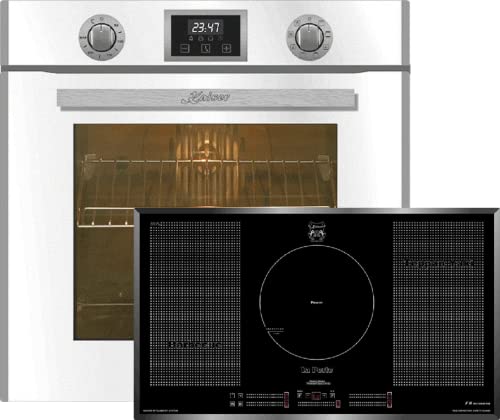 Kaiser Küchengeräte Backofen-Set EH 6326 W+KCT 97 FI La Perle, Elektro Einbau Backofen, Autark, 79L, 10 Funktionen + Induktions -Kochfeld Free Zone 90cm, Autark von Kaiser