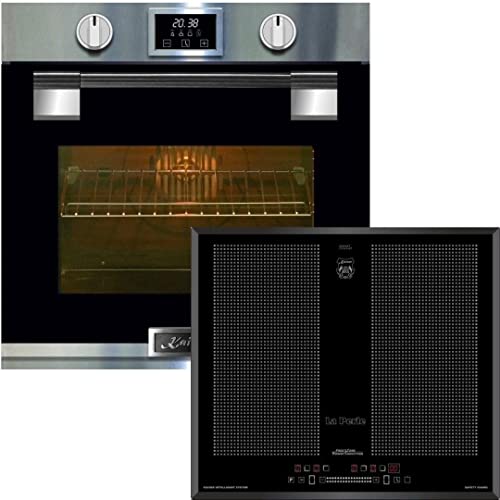 Kaiser Küchengeräte Backofen-Set EH 6337 + KCT 67 FIN La Perle, Elektro Einbau Backofen, 79L, 11 Funktionen + Flex Induktions Kochfeld 60 cm, Autark, schwarzes glas, FlexZone/FreeZone von Kaiser