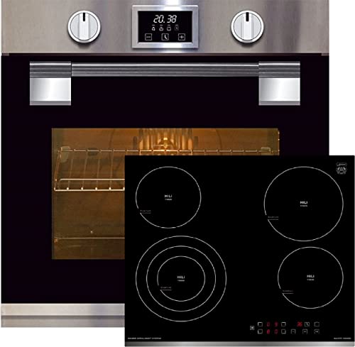 Kaiser Küchengeräte Backofen-Set EH 6337 + KCT 6703 F, Elektro Einbau Backofen, 79L, 11 Funktionen + Glaskeramik - Einabu Kochfeld 60 cm, Hi-light, ohne Rahmen, Frontfacette von Kaiser