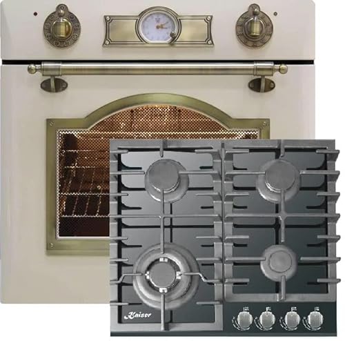 Kaiser Küchengeräte Backofen-Set EH 6355 ElfEm+KCG 6383 Turbo, Autark, Retro, Drehspieß, 8 Funktionen+Einbau Gas- Kochfeld 60cm, Schwarz Glas, Erdgas/Propangas, 3,8kW WOK Kaiser Küchengeräte Backofen-Set EH 6355 ElfEm+KCG 6383 Turbo, Autark, Retro, Drehspieß, 8 Funktionen+Einbau Gas- Kochfeld 60cm, Schwarz Glas, Erdgas/Propangas, 3,8kW WOK von Kaiser