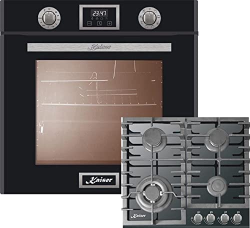 Kaiser Küchengeräte Gasherd-Set EH 6326 SP + KCG 6383, Einbau Elektro Backofen, Autark, 79L, 10 Funktionen + Einbau Gas- Kochfeld 60cm, Schwarz Glas, WOK, Erdgas Propangas Fl. Gas Kaiser Küchengeräte Gasherd-Set EH 6326 SP + KCG 6383, Einbau Elektro Backofen, Autark, 79L, 10 Funktionen + Einbau Gas- Kochfeld 60cm, Schwarz Glas, WOK, Erdgas Propangas Fl. Gas von Kaiser