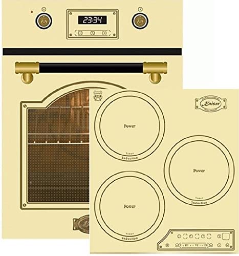 Kaiser Olan Induktions Herd-Set EH 4796 ElfAD+KCT 4795 ElfFI AD, Backofen Einbaubackofen 45 cm, Autark, 50 L, 9 Funktionen+60, Kochfeld, Metallplatten Bronze, 4 QickHeat Zonen, Elfenbein Kaiser Olan Induktions Herd-Set EH 4796 ElfAD+KCT 4795 ElfFI AD, Backofen Einbaubackofen 45 cm, Autark, 50 L, 9 Funktionen+60, Kochfeld, Metallplatten Bronze, 4 QickHeat Zonen, Elfenbein von Kaiser