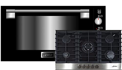 Kaiser Olan Küchengeräte Backofen-Set EG 9371+KCG 9386, Einbau Gas Backofen 90 cm 79L autark Grill Selbstreinigung Schwarz Glas+Gas-Kochfeld,Einbau Herd,Schwarz Glas, 3,8 KW WOK,Erdgas,Propangas Kaiser Olan Küchengeräte Backofen-Set EG 9371+KCG 9386, Einbau Gas Backofen 90 cm 79L autark Grill Selbstreinigung Schwarz Glas+Gas-Kochfeld,Einbau Herd,Schwarz Glas, 3,8 KW WOK,Erdgas,Propangas von Kaiser