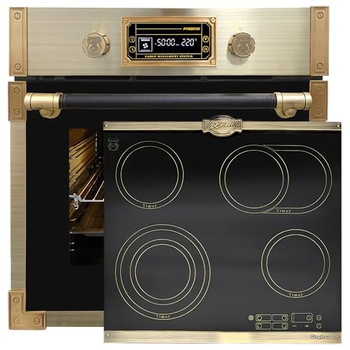 Kaiser Pyrolyse Backofen EH 6427 AD+KCT 6185 IEm, Retro Pyrolyse Einbau Backofen 73L cm+ Glaskeramikkochfeld, Retro Glaskeramikkochfeld, Metallplatten Bronze, 4 QickHeat Kaiser Pyrolyse Backofen EH 6427 AD+KCT 6185 IEm, Retro Pyrolyse Einbau Backofen 73L cm+ Glaskeramikkochfeld, Retro Glaskeramikkochfeld, Metallplatten Bronze, 4 QickHeat von Kaiser