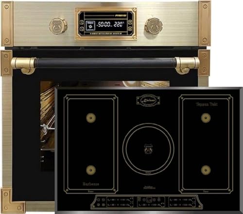 Kaiser Pyrolyse Backofen »EH 6427 AD+KCT 7797 Em«, Retro Pyrolyse Einbau Backofen 73L schwarzfarbiges Glas 60 cm+ Induktionskochfeld 77cm, FREE ZONE, PowerBoost 4,3 KW, 5 QuickHeat,Kochfeld Kaiser Pyrolyse Backofen »EH 6427 AD+KCT 7797 Em«, Retro Pyrolyse Einbau Backofen 73L schwarzfarbiges Glas 60 cm+ Induktionskochfeld 77cm, FREE ZONE, PowerBoost 4,3 KW, 5 QuickHeat,Kochfeld von Kaiser