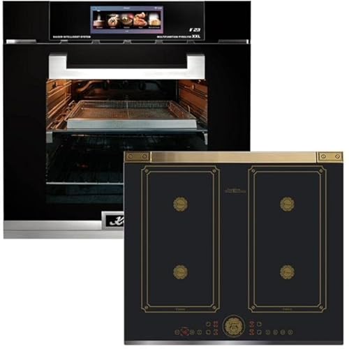 Kaiser Pyrolyse Backofen LaPerle »EH 6344+ KCT 6745 AD«, Elektro Backofen, TFT Display, Air fryer,Bratautomatik,79L + Induktions-Kochfeld, 4 Kochzonen, Einbau Herd, Power Booster von Kaiser