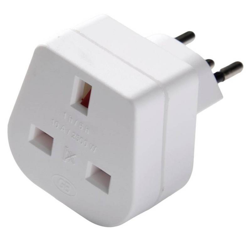 Kaiser Reisestecker Schweiz Typ 12 auf England mit 10 A. Reiseadapter von Kaiser