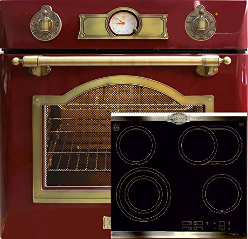 Retro Induktions Herdset Autark Kaiser Empire/Einbau Backofen 67L in Rot + Induktionskochfeld 60cm in Schwarz/Selbstreinigung /Drehspieß/Einbaubackofen/ Herd/Backofen-Kochfeld-Kombination/ Retro Induktions Herdset Autark Kaiser Empire/Einbau Backofen 67L in Rot + Induktionskochfeld 60cm in Schwarz/Selbstreinigung /Drehspieß/Einbaubackofen/ Herd/Backofen-Kochfeld-Kombination/ von Kaiser