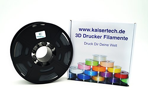 Kaisertech - Filament PLA 1,75mm 1kg Spule 3D Drucker, PLA Filament 1kg Spool 3D Printer 1.75mm - sehr viele Farben - Toleranz beim Durchmesser liegt bei +/- 0,02mm (ABS 3.00mm, Grau) von Kaisertech