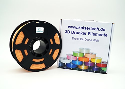 Kaisertech - Filament PLA 1,75mm 1kg Spule 3D Drucker, PLA Filament 1kg Spool 3D Printer 1.75mm - sehr viele Farben - Toleranz beim Durchmesser liegt bei +/- 0,02mm (PLA 1.75mm, Hautfarbe/Skin) von Kaisertech