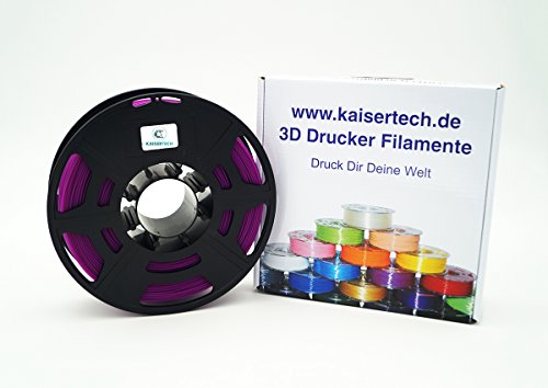 Kaisertech - Filament PLA 1,75mm 1kg Spule 3D Drucker, PLA Filament 1kg Spool 3D Printer 1.75mm - sehr viele Farben - Toleranz beim Durchmesser liegt bei +/- 0,02mm (PLA 3.00mm, Lila) von Kaisertech
