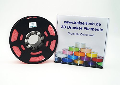 Kaisertech | Filament PLA 1,75mm 1kg Spule 3D Drucker | PLA Filament 1kg Spool 3D Printer 1.75mm | sehr viele Farben | Toleranz beim Durchmesser liegt bei +/- 0,02mm | PLA 1.75mm, Pink von Kaisertech