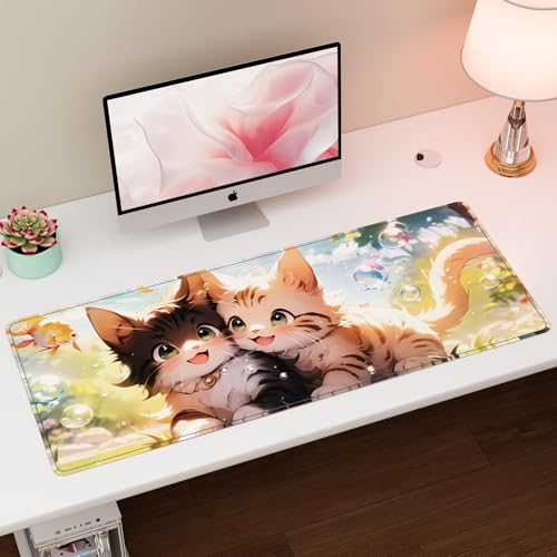 Kaishuai Mousepad XL,Nette Katze Mauspad, 800x300mm Gaming Mousepad,Katze Schreibtischunterlage Kaishuai Mousepad XL,Nette Katze Mauspad, 800x300mm Gaming Mousepad,Katze Schreibtischunterlage von Kaishuai