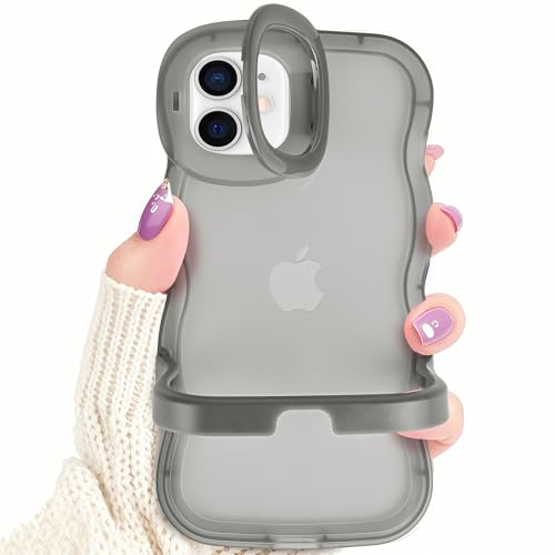 Kaislandy Hüllen für iPhone 12/12 Pro Hülle mit Kamerahalterung, Klappständer Design, gewellter Rahmen, klar, stoßfest, Schutzhülle für iPhone 12/12 Pro Kaislandy Hüllen für iPhone 12/12 Pro Hülle mit Kamerahalterung, Klappständer Design, gewellter Rahmen, klar, stoßfest, Schutzhülle für iPhone 12/12 Pro von Kaislandy