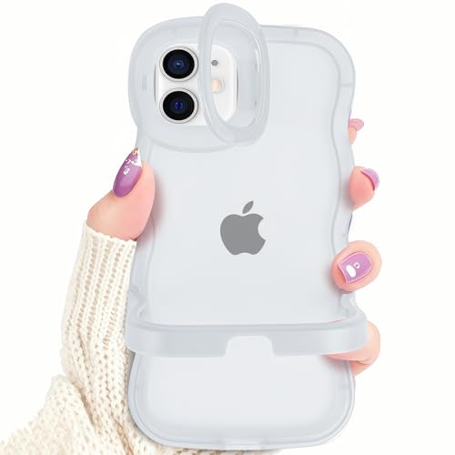 Kaislandy Hüllen für iPhone 12/12 Pro Hülle mit Kamerahalterung, Klappständer Design, gewellter Rahmen, klar, stoßfest, Schutzhülle für iPhone 12/12 Pro Kaislandy Hüllen für iPhone 12/12 Pro Hülle mit Kamerahalterung, Klappständer Design, gewellter Rahmen, klar, stoßfest, Schutzhülle für iPhone 12/12 Pro von Kaislandy