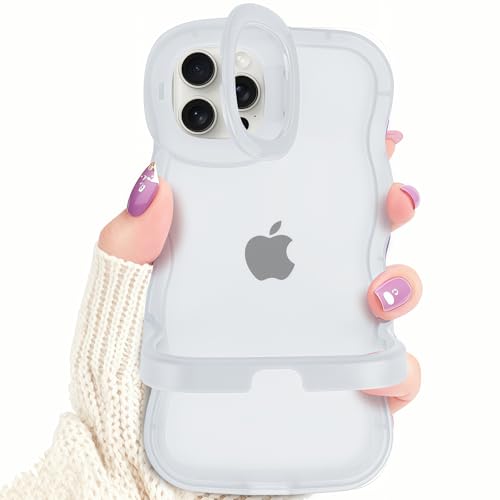 Kaislandy Hüllen für iPhone 13 Pro Max/12 Pro Max Hülle mit Kamerahalterung, Klappständer Design Wellenförmiger Rahmen, klar, stoßfest, Schutzhülle für iPhone 13 Pro Max/12 Pro Max Kaislandy Hüllen für iPhone 13 Pro Max/12 Pro Max Hülle mit Kamerahalterung, Klappständer Design Wellenförmiger Rahmen, klar, stoßfest, Schutzhülle für iPhone 13 Pro Max/12 Pro Max von Kaislandy