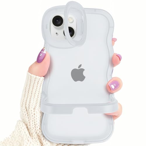 Kaislandy Hüllen für iPhone 15 Plus/14Plus Hülle mit Kamerahalterung, Klappständer Design, gewellter Rahmen, klar, stoßfest, Schutzhülle für iPhone 15 Plus/14 Plus Kaislandy Hüllen für iPhone 15 Plus/14Plus Hülle mit Kamerahalterung, Klappständer Design, gewellter Rahmen, klar, stoßfest, Schutzhülle für iPhone 15 Plus/14 Plus von Kaislandy