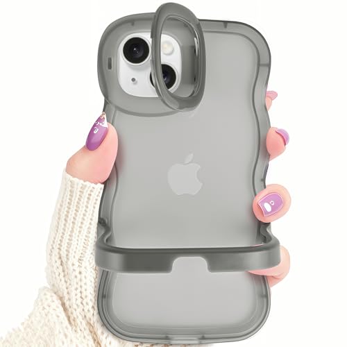 Kaislandy Hüllen für iPhone 15 Plus/14Plus Hülle mit Kamerahalterung, Klappständer Design, gewellter Rahmen, klar, stoßfest, Schutzhülle für iPhone 15 Plus/14 Plus Kaislandy Hüllen für iPhone 15 Plus/14Plus Hülle mit Kamerahalterung, Klappständer Design, gewellter Rahmen, klar, stoßfest, Schutzhülle für iPhone 15 Plus/14 Plus von Kaislandy