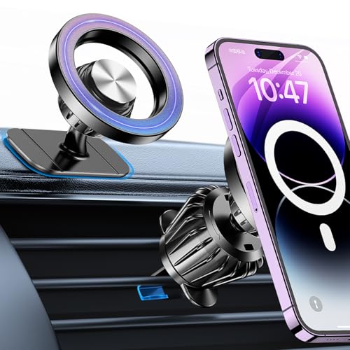 Kaistyle Handyhalterung Auto für MagSafe Autohalterung 20 Starke Magnet Universal Magnetische Handyhalter Auto, Lüftung KFZ Handyhalterung für iPhone 15 14 13 12 Pro Max Magsafe Hülle Smartphone von Kaistyle