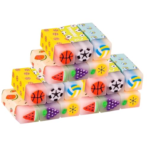 Kaizuca 18 Stück Radiergummi Set, Neuheit Kreatives Bunte Radiergummi Kinder, für Kindergeburtstagsgeschenke, Belohnungen für das Klassenzimmer, Partygeschenke Kaizuca 18 Stück Radiergummi Set, Neuheit Kreatives Bunte Radiergummi Kinder, für Kindergeburtstagsgeschenke, Belohnungen für das Klassenzimmer, Partygeschenke von Kaizuca