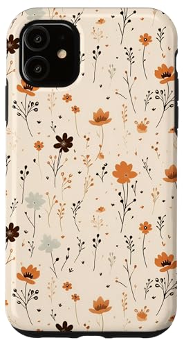 Hülle für iPhone 11 Boho Wildflower Flower Floral Soft Beige Retro Botanical Hülle für iPhone 11 Boho Wildflower Flower Floral Soft Beige Retro Botanical von Kala Boho Wildflower Patttern