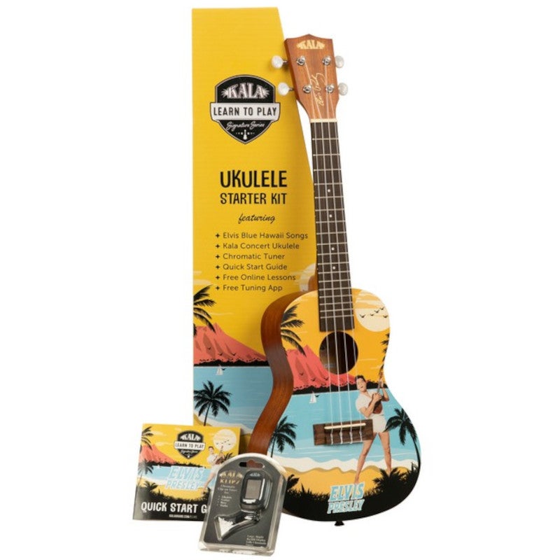 (B-Ware) Kala Learn To Play Elvis Blue Hawaii Concert Ukulele Pack von Kala