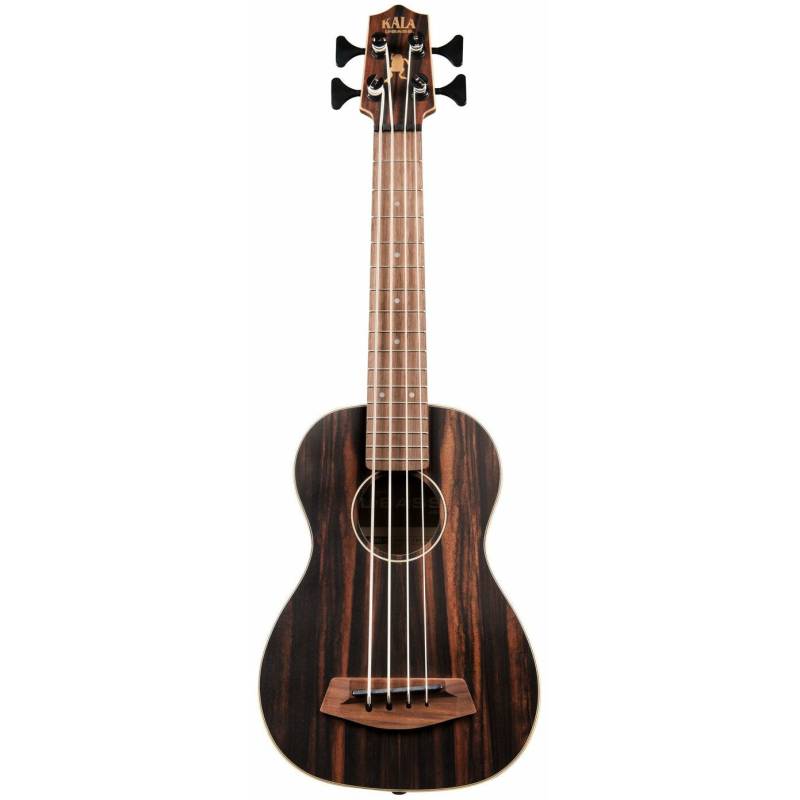 (B-Ware) Kala U-Bass Striped Ebony, Fretted, Metal Round Wound Strings Bass Ukulele with Deluxe Gig Bag von Kala