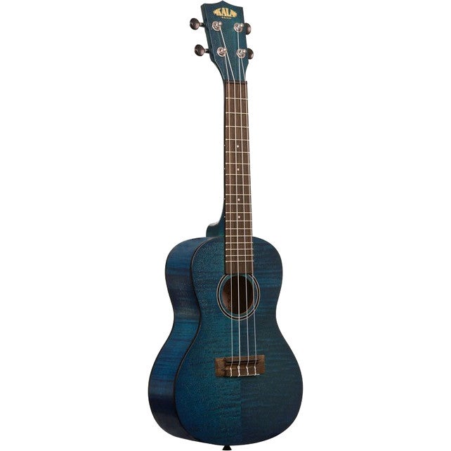 Kala Exotic Mahogany Blue Concert Ukulele with Gig Bag von Kala