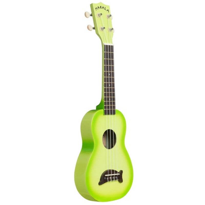 Kala Makala Dolphin Green Apple Burst Soprano Ukulele von Kala
