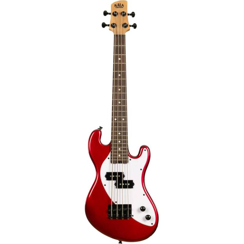 Kala Solid Body 4-String Fretted U-Bass Candy Apple Red with Gig Bag von Kala