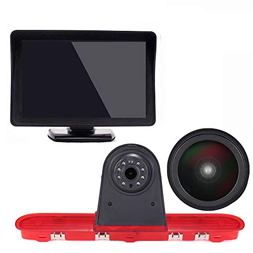 18mm Top Qualität Bremsleuchte Kamera Bremslicht Rückfahrkamera +4,3" Zoll TFT LCD Monitor Transporter für ProAce 2/Verso/Citroen Dispatch/Space Tourer/Jumpy 3 /Peugeot Traveller/Expert 3 von Kalakus