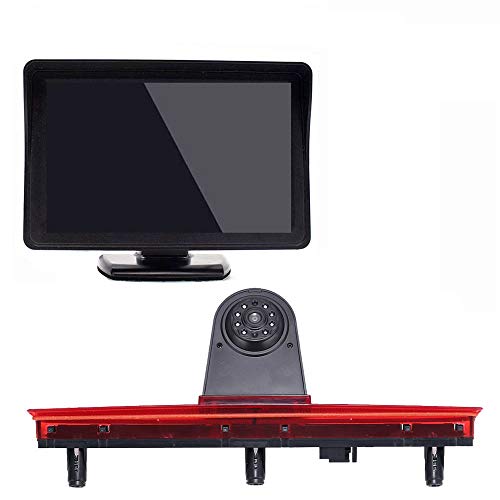 Top Mount Bremsleuchte Kamera Bremslicht Rückfahrkamera +4.3 Zoll Display Monitor Einparkhilfe Rückfahrsystem Ersatz für VW T5 Bus Transporter Caravelle 2003-2015 Bj von Kalakus